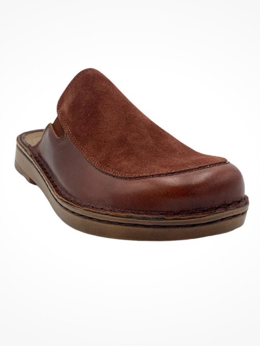 Naot Procida Leather Suede Mules Rust Color Women's 39/US 8